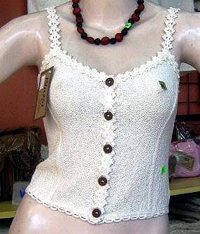 White sleevelessTop,pure ecological pima cotton  - $26.00