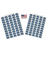 100 Marshall Islands Flag Stickers; 1.5" x 1" Self Adhesive Scrapbook St... - $10.95