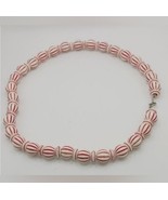 Red and white beaded necklace - $47.86 CAD