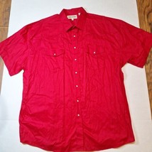 Cody James Mens 2XL Western Rodeo Pearl Snap Red Short Sleeve Button Down - £11.07 GBP