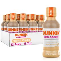Dunkin Donuts Iced Coffee, French Vanilla, 13.7 Fluid Ounce (Pack of 12) - $52.36 CAD