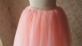 Blush Pink Tulle Skirt Knee Length Ballerina Tulle Skirt Plus Size image 3