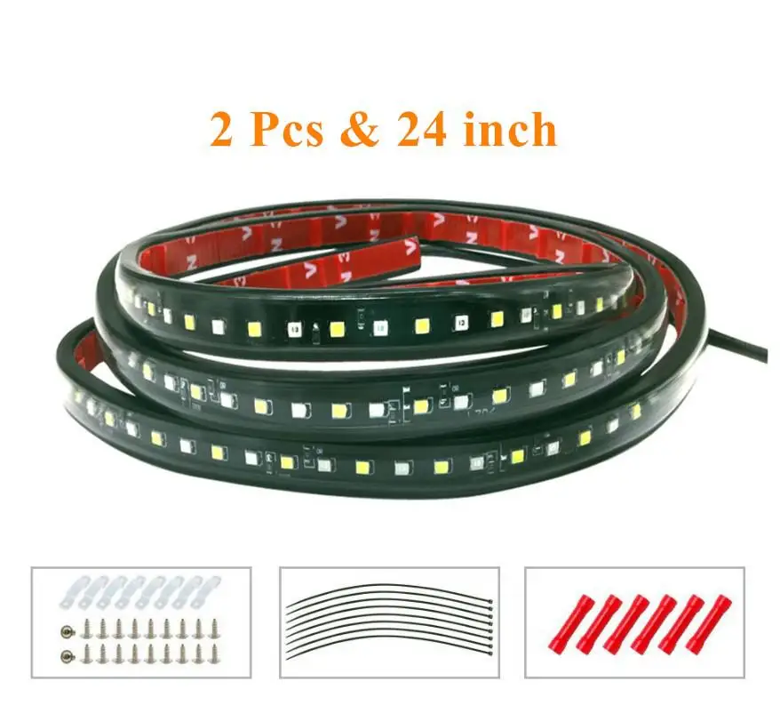 2 Pcs 24&quot; 48&quot; 60&quot; 70&quot; LED Running d Lights Amber Turn Signal Lights Side Maker L - £134.53 GBP