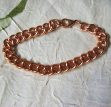 Handmade Pure Refined Copper Chain Link Bracelet, 8 inch. - £10.93 GBP