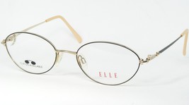 Vintage ELLE EL2500 Color-Bk Schwarz Gold Brille Brillengestell 52-18-135mm - $58.08