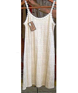 White sleeveless Dress,ecological pima cotton  - $66.00