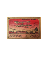 Vintage Matchbox Label Japan Manufactured By B. Takikawa Biplane Brand - £4.75 GBP