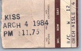 Vintage Kiss Ticket Stub March 4 1984 Stanley Theatre Pittsburgh Pennsyl... - £27.24 GBP