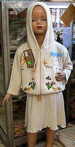 Set of Skirt and hooded jacket,ecological pima cotton  - $66.00