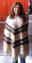 Peruvian poncho,outerwear made of Alpaca wool  - £129.89 GBP