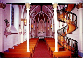 Postcard New Mexico Sante Fe Loretto Chapel Interior Spiral Stairway 6 x 4 Ins. - £4.67 GBP