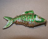Vintage Cloisonne Enamel Fish Koi Articulated 3&quot; - £14.10 GBP