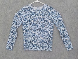 Hang Ten Womens Swim Shirt Sz S Blue Abstract Long Slv Uvsun Protection Tee Nwot - £11.78 GBP