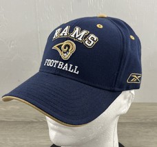 NFL Reebok Blue St Louis Rams Team Apparel Hook/Loop Hat Cap - £15.28 GBP