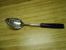 old slotted spoon ekco chromium plated slotted spoon serving spoon - $16.10