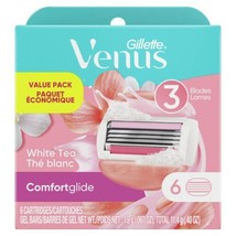 Gillette Venus Comfort Glide White Tea Women&#39;s Razor Blade Refills, 6 Count - £18.77 GBP