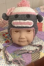 Baby Toddler Girls Crochet Warm Crochet Beanie Sock Monkey Hat Cap 0-3 Yr - €7,63 EUR