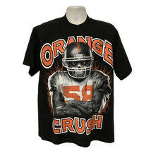 Vintage Street Certified Orange Crush Men’s XL T Shirt Ratio Skull Football - £10.78 GBP