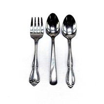 Oneida 1881 Rogers Stainless Steel Flatware Set Spoon Fork Children&#39;s Size - £14.49 GBP