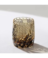 interoknack Hand-Carved Whiskey Glass 330ml  Luxury Amber Crystal, Wind... - $644.90 CAD