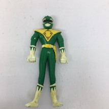 Vintage 1990&#39;s Mighty Morphin Green Power Ranger 5 1/4&quot;  Bendy Rubber Toy - £7.80 GBP