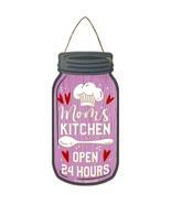 Moms Kitchen 24 Hours Novelty Metal Mason Jar Sign - $336.48 MXN
