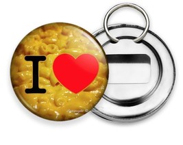 Funny Quote I Love Macaroni Mac And Yellow Cheese Heart Soda Beer Bottle Opener - £12.32 GBP
