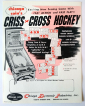 Criss Cross Hockey Arcade Game Flyer 1958 Original UNUSED Chicago Coin Vintage - £21.68 GBP