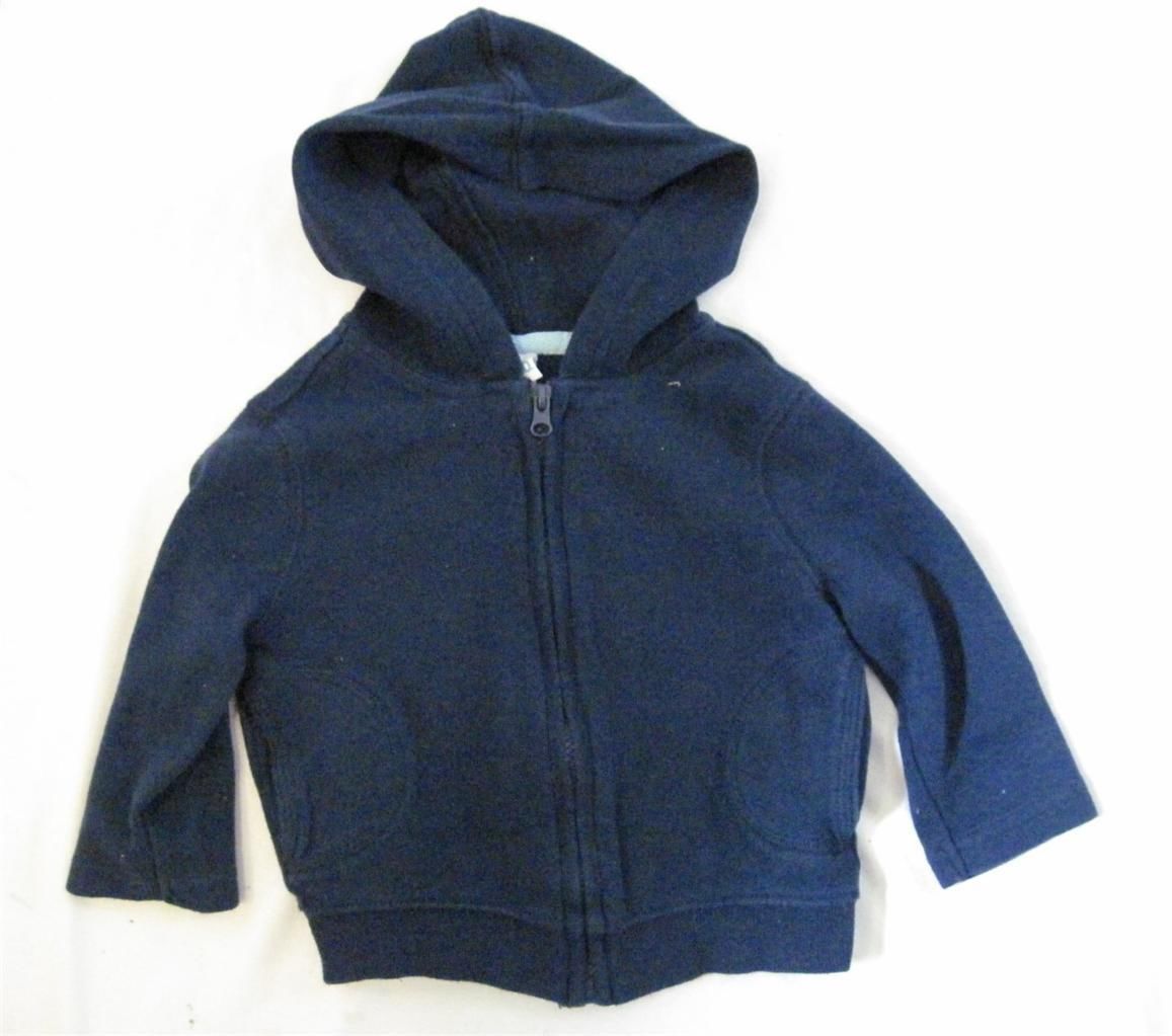 Baby Size  9 mos Circo Hoodie Jacket  Navy Blue Front Zip Long Sleeve Cotton - $8.03