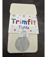 Trimfit Girls&#39; Lace Tights (Size 8-10) | Ivory Lace | Elegant &amp; Stretchy... - $145.50 MXN