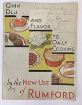 New Use of RUMFORD BAKING POWDER Cookbook - 1931 Advertising Booklet - $21.00