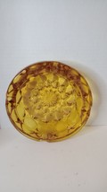Vintage Honey Amber Faceted Glass Ashtray - Retro Anchor Hocking - $15.83