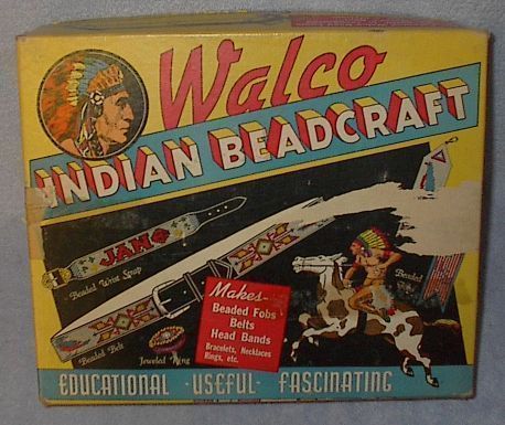 Old Vintage Walco Indian Beadcraft Hobby Kit Toy - £7.82 GBP