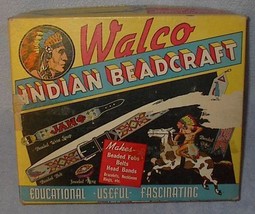 Old Vintage Walco Indian Beadcraft Hobby Kit Toy - £7.95 GBP