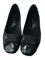 Sam &amp; Libby Ballet Flats Women&#39;s Shoes Size 6.5 Black Leather Bow - £12.90 GBP