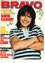 David Cassidy teen magazine pinup clipping Bravo magazine cover crossed ... - £2.75 GBP