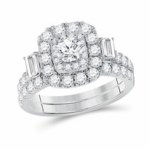14kt Two-tone Gold Round Diamond Bridal Wedding Ring Band Set 2 Ctw - £2,983.71 GBP