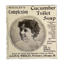 Wrisley Cucumber Toilet Soap 1894 Advertisement Victorian Hygiene ADBN1aaa - $9.99
