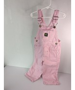 John Deere Overalls Bibs Girls Pink Candy Pinstripe 3T Pants Tractor Far... - £22.03 GBP