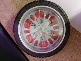 7 1/2” Car Mechanic Workshop Garage Tire Clock  - £3.60 GBP