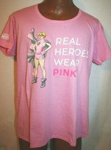 New York Comic Con 2016 Real Heroes Wear Pink T-SHIRT Womens Xl Rare Ny - £15.50 GBP