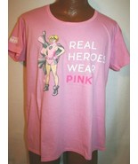 NEW YORK COMIC CON 2016 Real Heroes Wear Pink T-SHIRT Womens XL Rare NY - $365.87 MXN