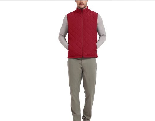 Hawke &amp; Co. LODEN Men&#39;s Diamond Quilted Vest US Chili’s Pepper Red Size XL - $27.67