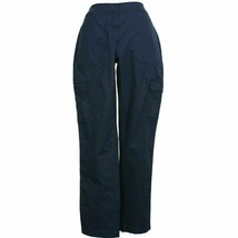 EILEEN FISHER Midnight Blue Washed Cotton Tencel Twill Slim Cargo Pants S - £79.92 GBP