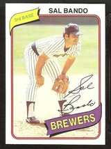 Milwaukee Brewers Sal Bando 1980 Topps Baseball Card # 715 Nr Mt - £0.59 GBP