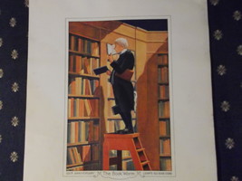 Leary&#39;s Old Book Store, 100th Anniversary, The Book Worm Print circa 1950 - $50.00