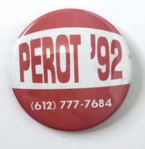 1992 ROSS PEROT 2.25&quot; campaign pin pinback button political presidential - £5.49 GBP