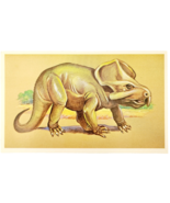 1975 PROTOCERATOPS Dinosaur Card Vintage Prehistoric Illustration Epheme... - $368.02 MXN