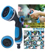 Garden Hose Pipe Water Nozzle Spray Gun 10 Pattern Multi Function - $16.39 CAD