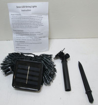 100 Count 4 Color LED Solar Power Mini Light Set with Green Wire - New - £10.58 GBP